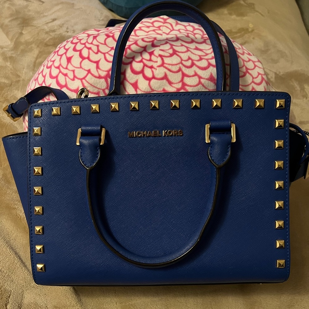 Michael kors stud satchel